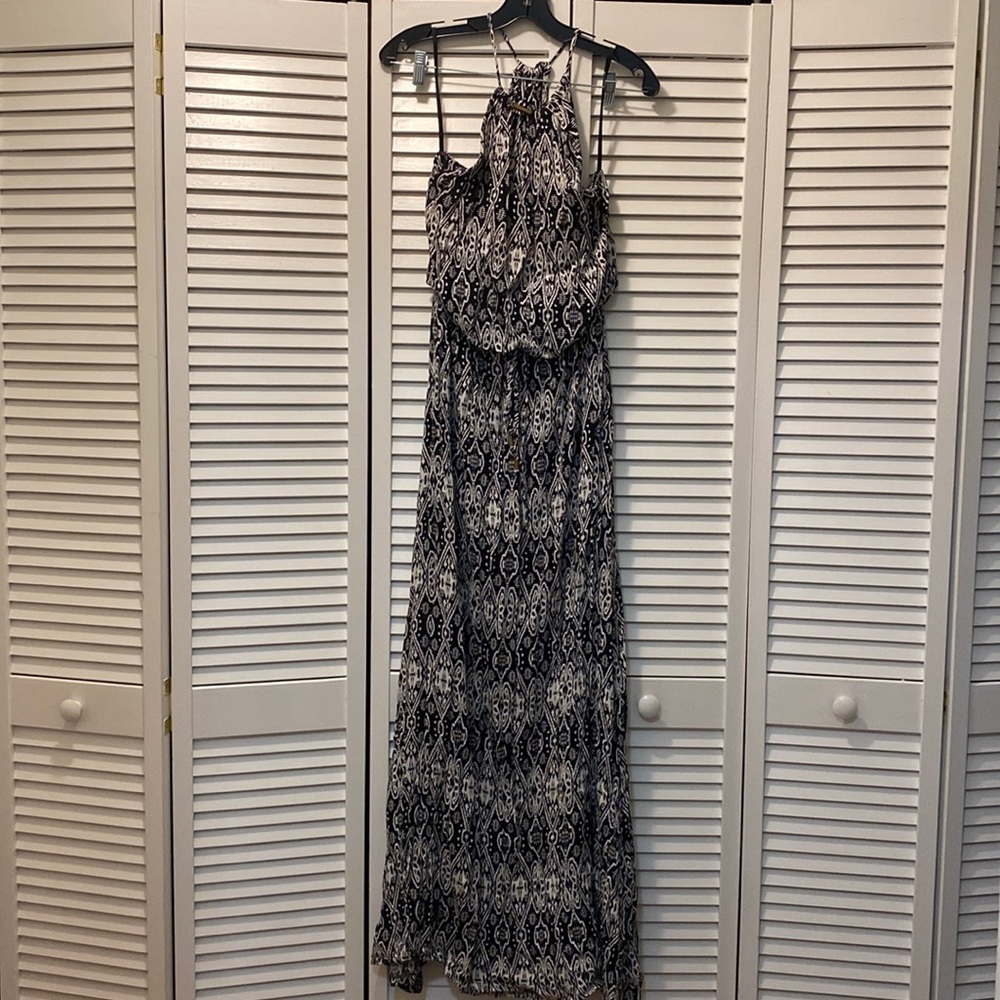 Barney’s New York Black and White Maxi Dress- Size M
